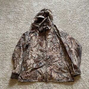 Drake Mossy Oak Duck Blind Coat Jacket Men's 2XL‎ hunting Lined